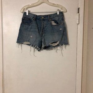 We The Free High Waisted Jean Shorts 28